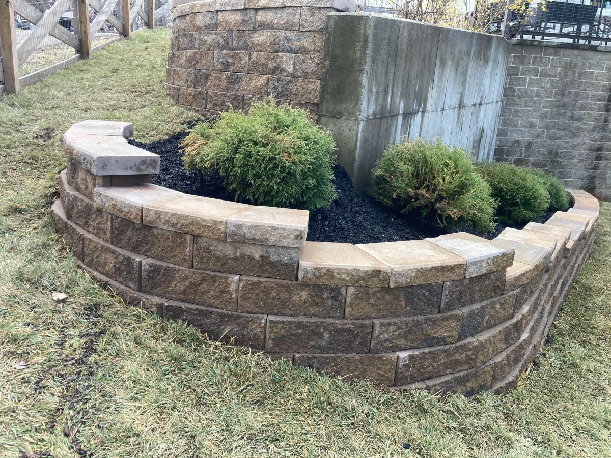 Finished paver patio and plantings